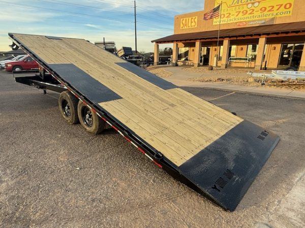 24x102" IronBull Tandem Axle, 14K GVWR, Deckover Tilt, Scissor UPG