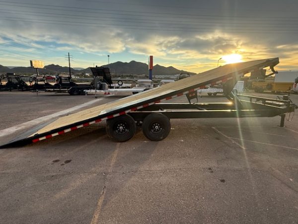 24x102" IronBull Tandem Axle, 14K GVWR, Deckover Tilt, Scissor UPG