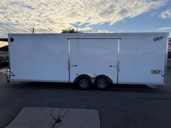 24x8.5 All Aluminum XLT-P Car Hauler, Elite Escape Door, 10K GVWR, Ramp Door