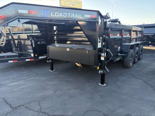 16x83 Gooseneck, Triple Axle, 21K GVWR, Low-Pro Dump, 36" Sides