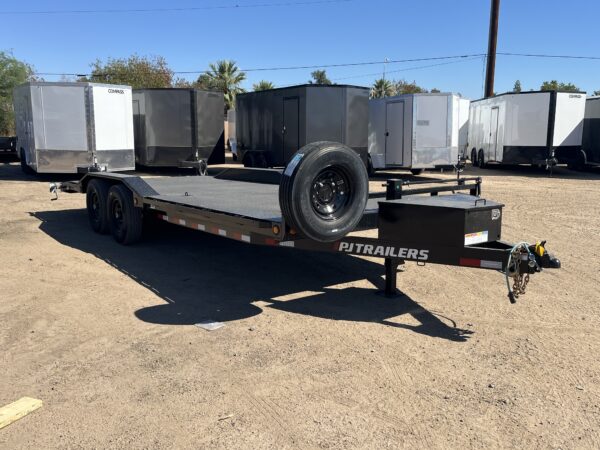 22x102x6" Channel Tandem Axle, 14K GVWR Super-Wide, Equipment, Slide In Ramps