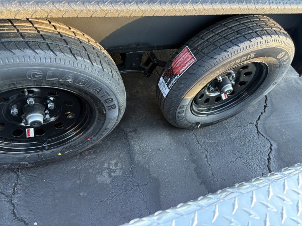 14x83 SU Tandem Axle, 4' Raised and Expanded Sides, D-Rings, Ramp Gate, Wrap Tongue, Spare Mount