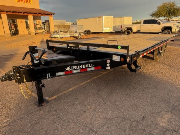 24x102" IronBull Tandem Axle, 14K GVWR, Deckover Tilt, Scissor UPG