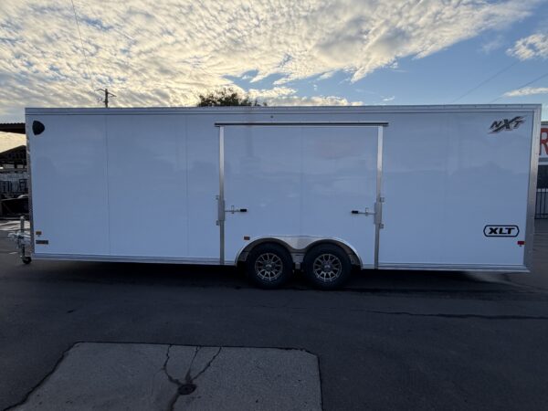 24x8.5 All Aluminum XLT-P Car Hauler, Elite Escape Door, 10K GVWR, Ramp Door