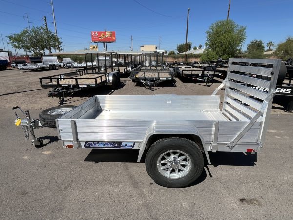 08x54 All Aluminum, 2K GVWR, Single Axle, W/ Tailgate Aluminum Wheel & Tire Upgrade  (548ESA-S-TG)