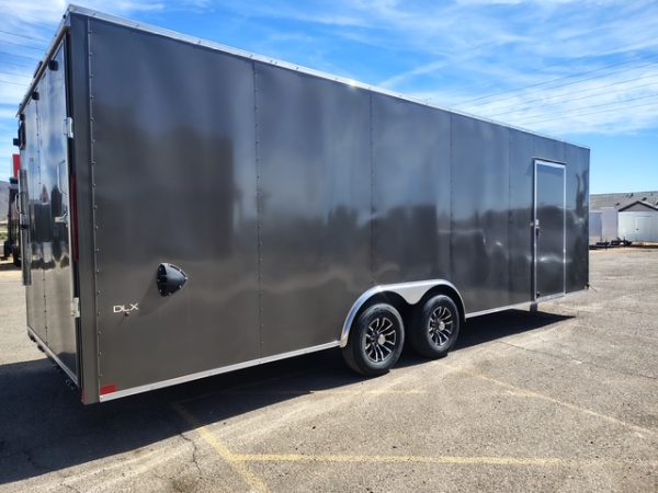 24x8.5 Indigo DLX Car Hauler, 10K GVWR, 6" Extra Height, Flat Front, Ramp Door