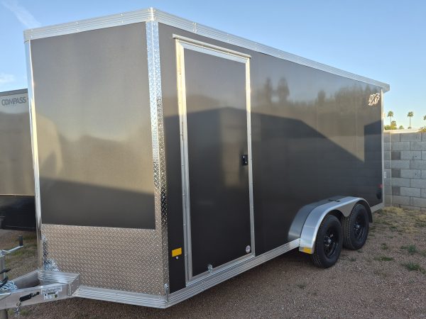 16x7.4 All Aluminum NXT Car Hauler, 7K GVWR, Side Door, Ramp Door