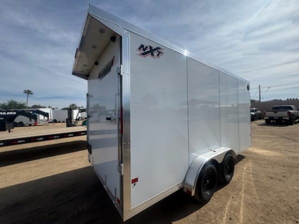 16x7.4 All Aluminum NXT Car Hauler, 7K GVWR, Side Door, Ramp Door