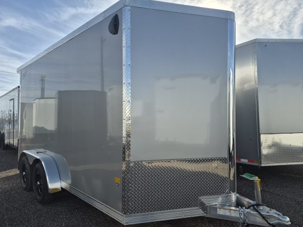 14x7.4 All Aluminum NXT Car Hauler, 7K GVWR, Side Door, Ramp Door