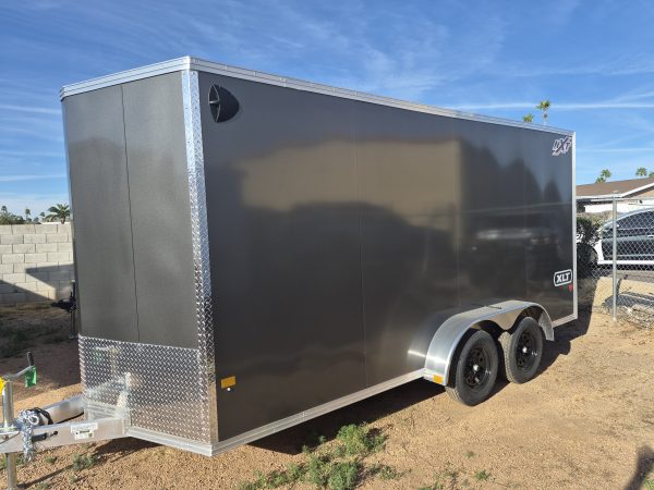 16x7 All Aluminum XLTP2 Enclosed, 7K GVWR, Side Door, Ramp Door
