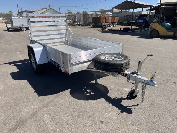 08x54 All Aluminum, 2K GVWR, Single Axle, W/ Tailgate Aluminum Wheel & Tire Upgrade  (548ESA-S-TG)