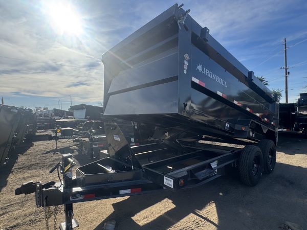 14x83 IronBull Tandem Axle Dump, 15K GVWR, 48" Sides, Solar Charger