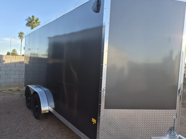 16x7.4 All Aluminum NXT Car Hauler, 7K GVWR, Side Door, Ramp Door
