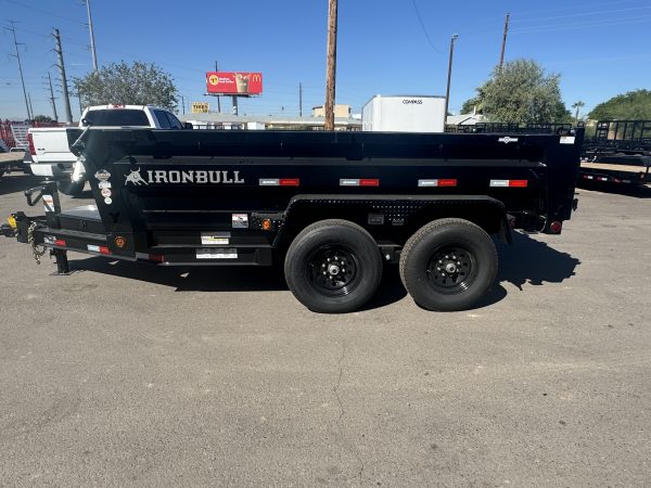 12x72 IronBull Tandem Axle Dump, 14K GVWR, 24" Sides