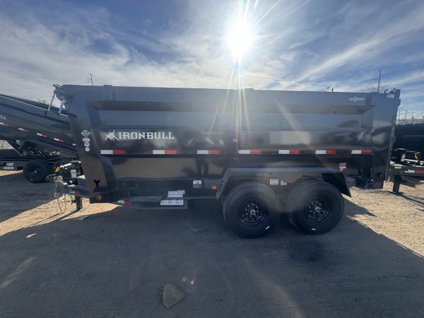 14x83 IronBull Tandem Axle Dump, 15K GVWR, 48" Sides, Solar Charger