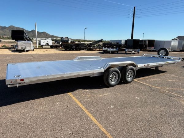 28x102 All Aluminum Wide Body, 10K GVWR, Heavy Tandem Axle, Electric Brake, Drive-Over-Fenders, Ramps, RTD (WB28H-TA-EL-DOF-R-RR-RTD)