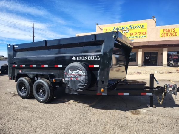 14x83 IronBull Tandem Axle Dump, 15K GVWR, 48" Sides, Solar Charger