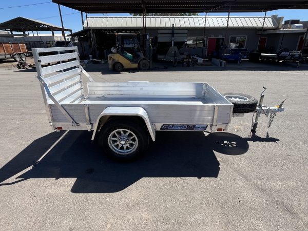 08x54 All Aluminum, 2K GVWR, Single Axle, W/ Tailgate Aluminum Wheel & Tire Upgrade  (548ESA-S-TG)