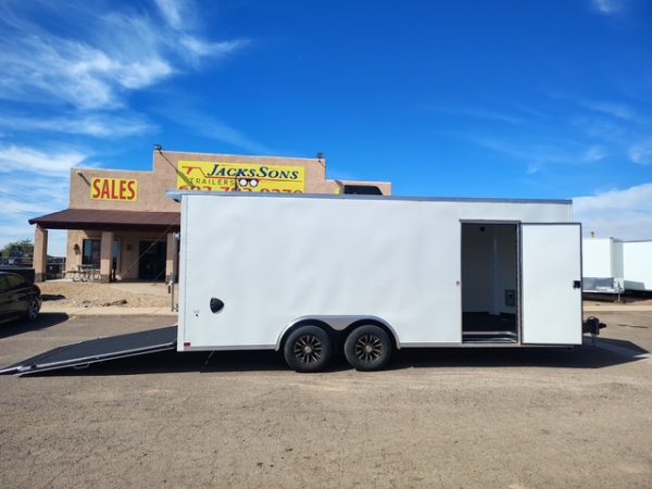 20x8.5 Jasper SE Car Hauler, 10K GVWR, Ramp Door, A/C, White Wall / Ceiling, RTP Floor