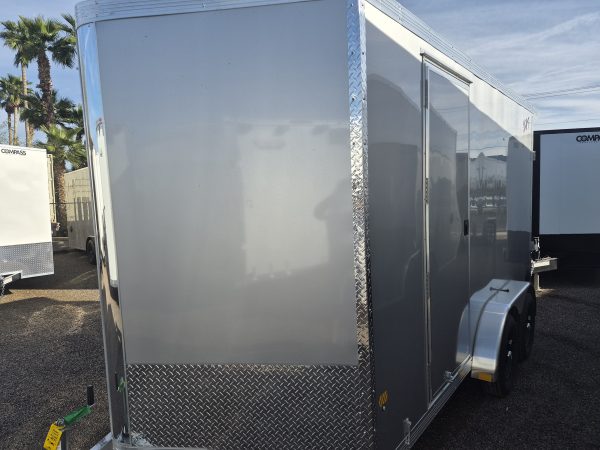 14x7.4 All Aluminum NXT Car Hauler, 7K GVWR, Side Door, Ramp Door