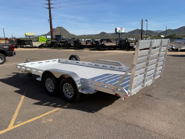 16x80 All Aluminum, 8.5K GVWR, Tandem Axle, Electric Brake, Ramps, W/ Tailgate, RTD (8016TA-EL-R-TG-RTD)