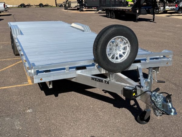 28x102 All Aluminum Wide Body, 10K GVWR, Heavy Tandem Axle, Electric Brake, Drive-Over-Fenders, Ramps, RTD (WB28H-TA-EL-DOF-R-RR-RTD)