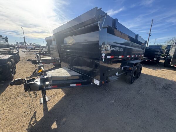 14x83 IronBull Tandem Axle Dump, 15K GVWR, 48" Sides, Solar Charger, 14 Ply Tires