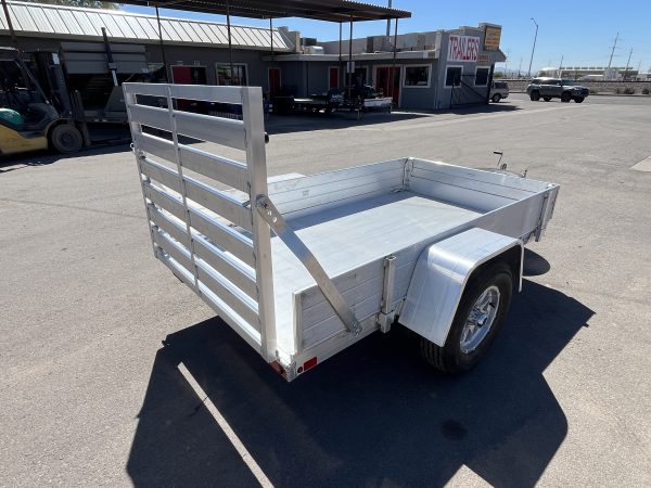 08x54 All Aluminum, 2K GVWR, Single Axle, W/ Tailgate Aluminum Wheel & Tire Upgrade  (548ESA-S-TG)