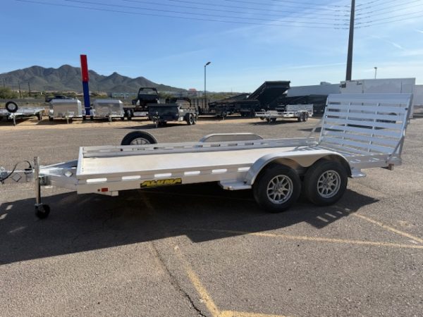 16x80 All Aluminum, 8.5K GVWR, Tandem Axle, Electric Brake, Ramps, W/ Tailgate, RTD (8016TA-EL-R-TG-RTD)
