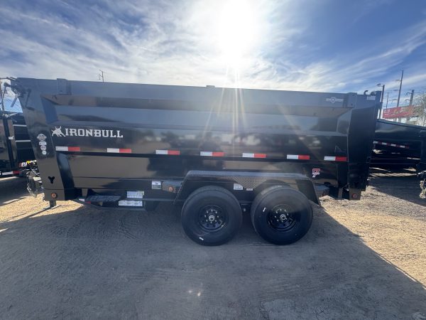 14x83 IronBull Tandem Axle Dump, 15K GVWR, 48" Sides, Solar Charger