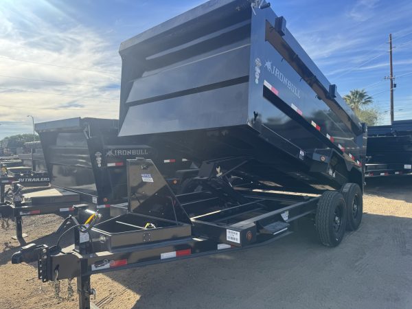 14x83 IronBull Tandem Axle Dump, 15K GVWR, 48" Sides, Solar Charger