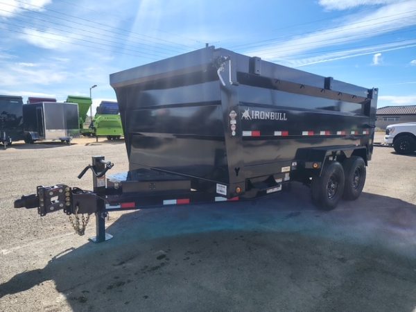 14x83 IronBull Tandem Axle Dump, 15K GVWR, 48" Sides, Solar Charger