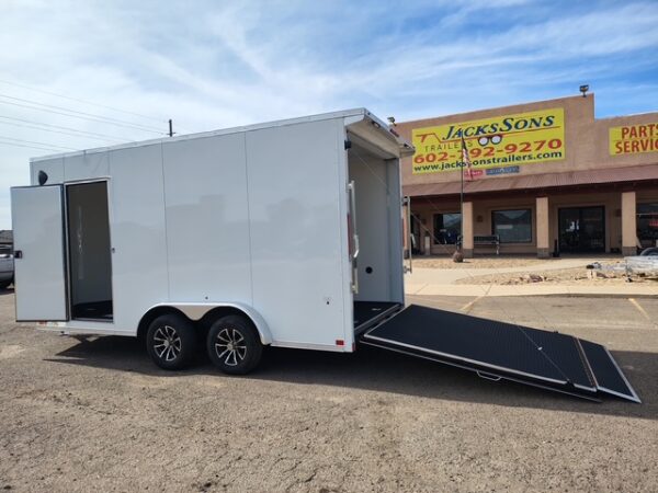 16x7.5 Jasper SE, 7K GVWR, 6" Extra Height, D-Rings, Ramp Door