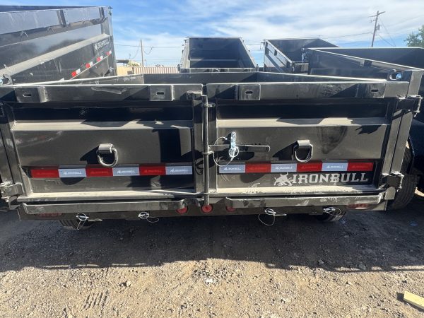 12x83 IronBull Tandem Axle Dump, 15K GVWR, 24" Sides, Solar Charger