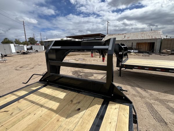 40' Gooseneck Low-Pro Flatdeck with Singles, 15,680 GVWR, Monster Ramps