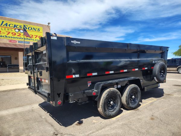 16x83 IronBull, Tandem Axle Dump, 15K GVWR, 48" Sides, Telescopic Cylinder, Solar Charger
