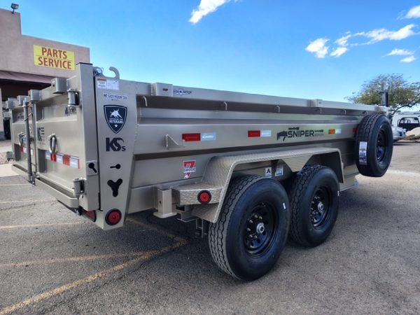 14x83 IronBull Tandem Axle Dump, 15K GVWR, Hyd. Jack, 14PLY, 24" Sides