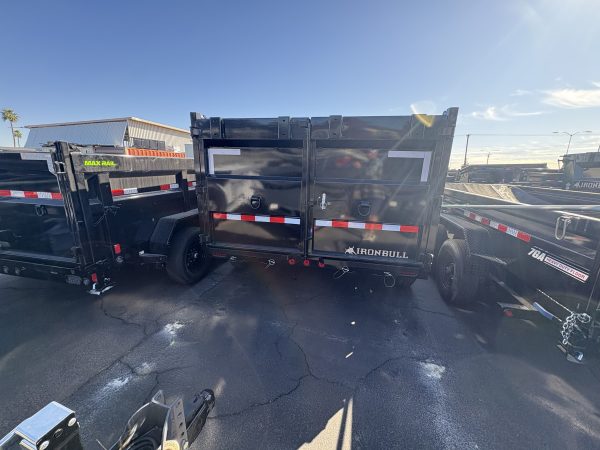 14x83 IronBull Tandem Axle Dump, 15K GVWR, 48" Sides, Solar Charger