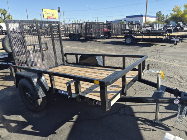 8x5 Tube Top Utility, 3K GVWR, Fold-Up Gate