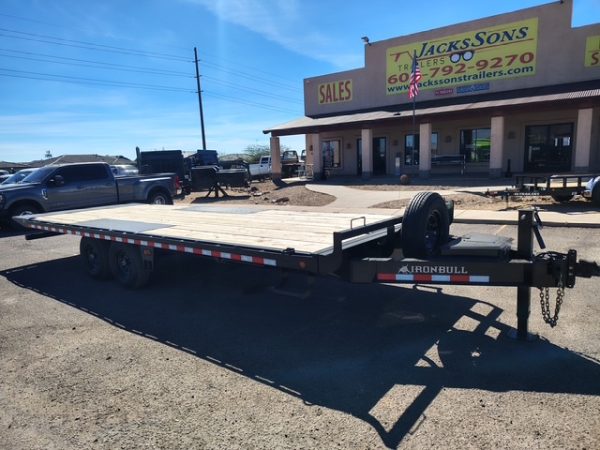 24x102" IronBull Tandem Axle, 14K GVWR, Deckover Tilt, Scissor UPG