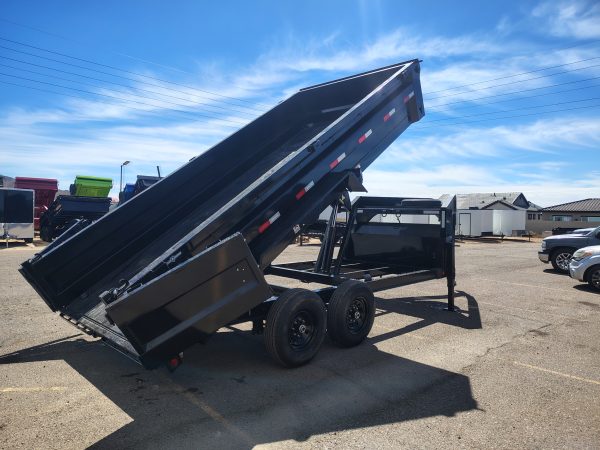 16x83 IronBull Gooseneck, Tandem Axle Dump, 15K GVWR, 24" Sides