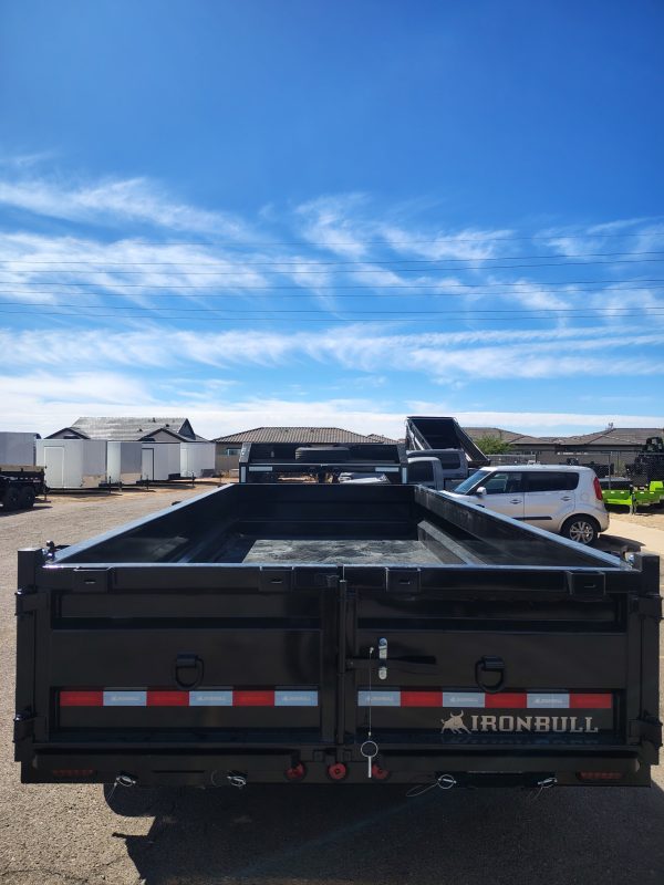 16x83 IronBull Gooseneck, Tandem Axle Dump, 15K GVWR, 24" Sides