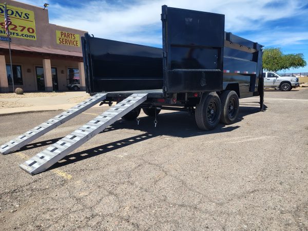 14x83 IronBull Gooseneck, Tandem Axle Dump, 15K GVWR, 48" Sides,  Telescopic Cylinder