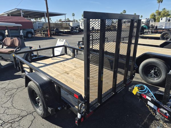 8x5 Tube Top Utility, 3K GVWR, Fold-Up Gate