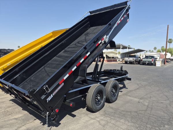 16x83 Tandem Axle, 15,400 GVWR, Low Pro Dump, 24" Sides, 14 Ply Tires