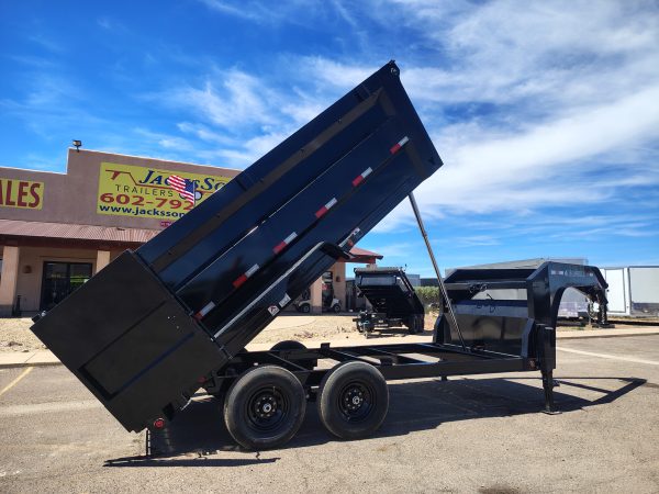 14x83 IronBull Gooseneck, Tandem Axle Dump, 15K GVWR, 48" Sides,  Telescopic Cylinder