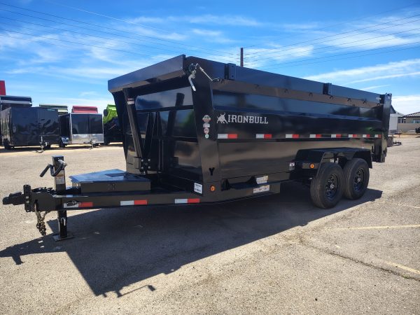 16x83 IronBull, Tandem Axle Dump, 15K GVWR, 48" Sides, Telescopic Cylinder, Solar Charger