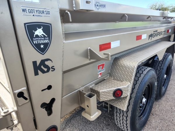 14x83 IronBull Tandem Axle Dump, 15K GVWR, Hyd. Jack, 14PLY, 24" Sides