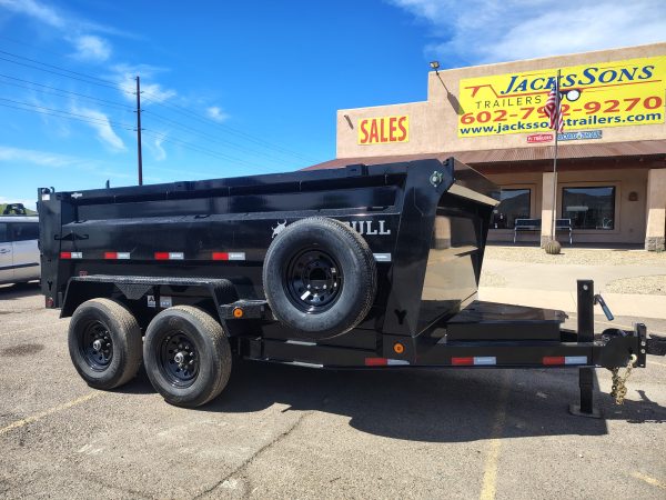 12x83 IronBull Tandem Axle Dump, 14K GVWR, 36" Sides, Solar Charger