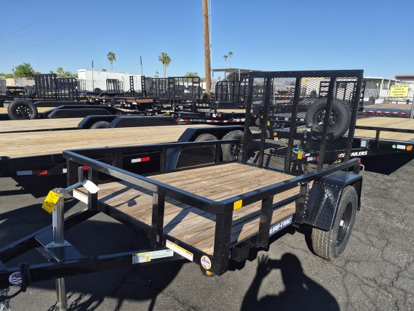 8x5 Tube Top Utility, 3K GVWR, Fold-Up Gate